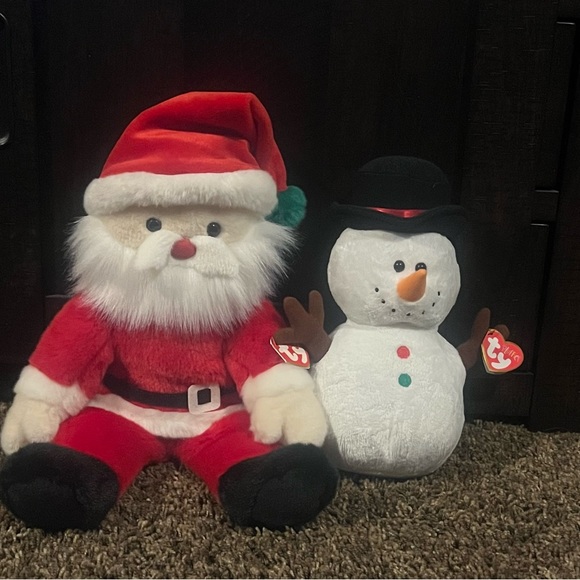 Ty | Holiday | Ty Santa Beanie Baby Puffies Collection 7 Santa 1 Twigs